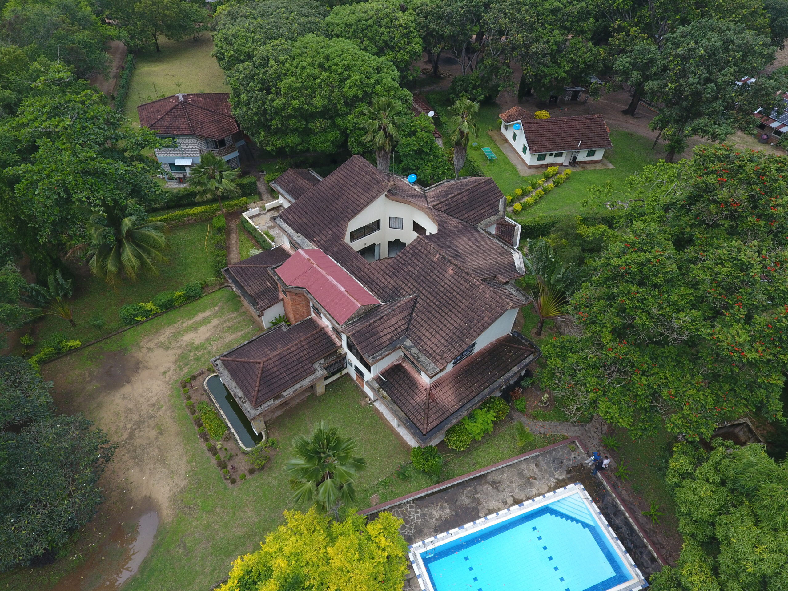 bomani resort aerial view