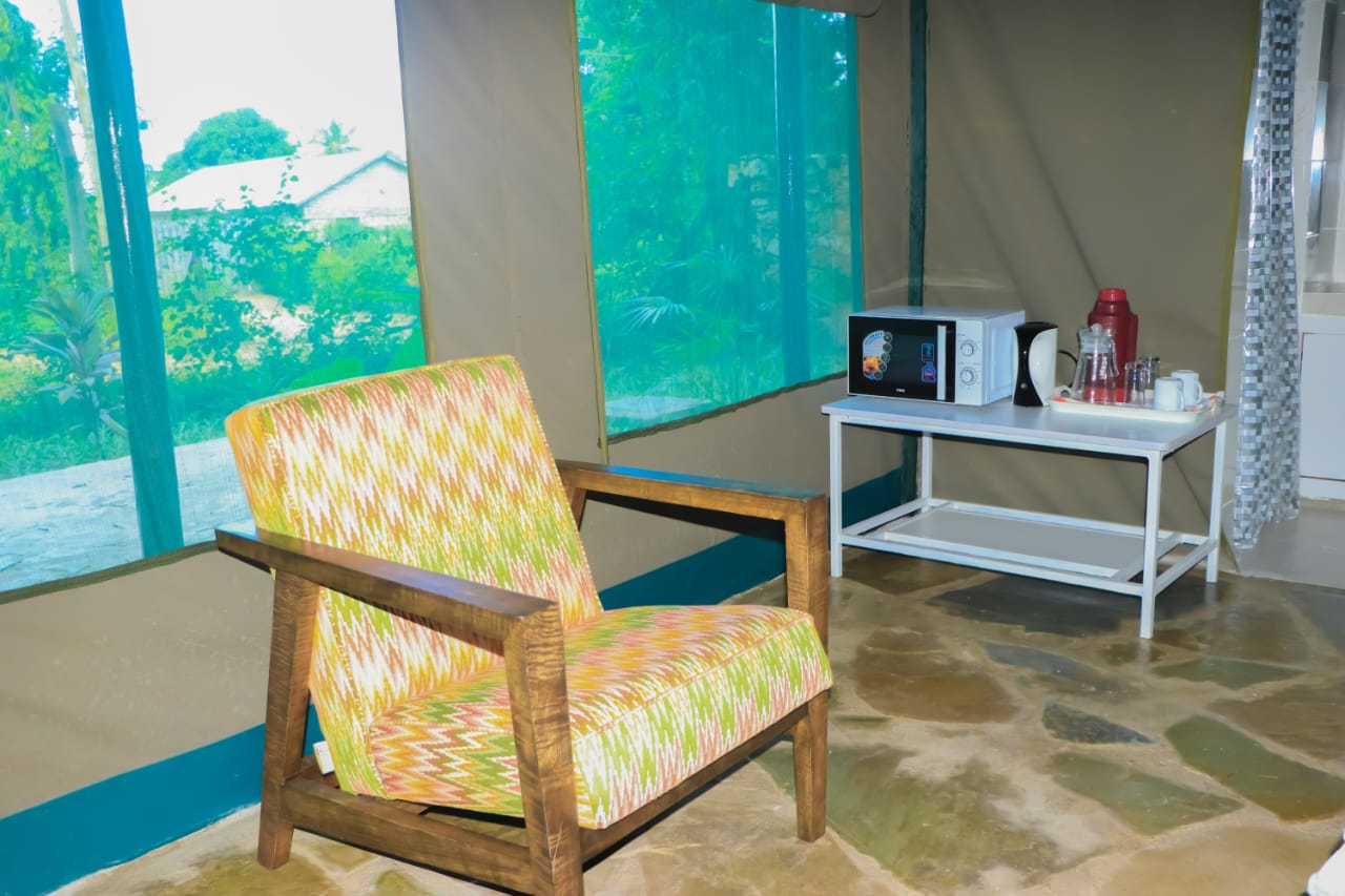 bomani resort tent interior